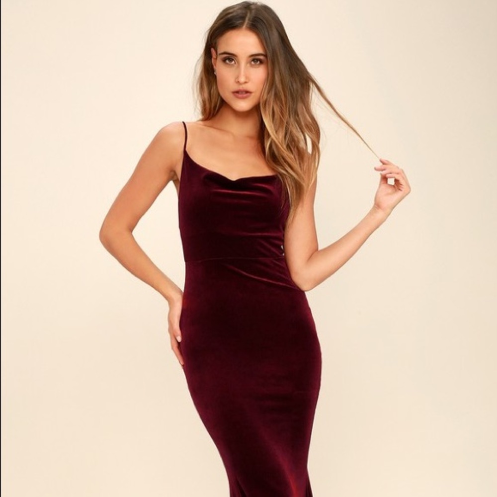 Lulus Velvet floor length dress